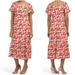JULIA JORDAN NWT Floral Midi Dress Size 10